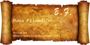 Basz Filomén névjegykártya